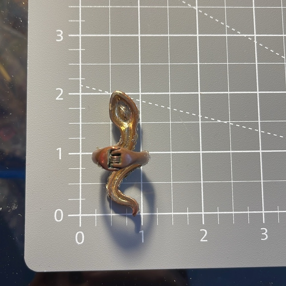 Bedazzled Adjustable Snake Ring. MA - Picture 6 of 6